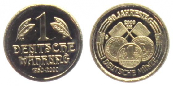 Deutschland - 2000 - Währungsunion - 1 Deutsche Währung - PP