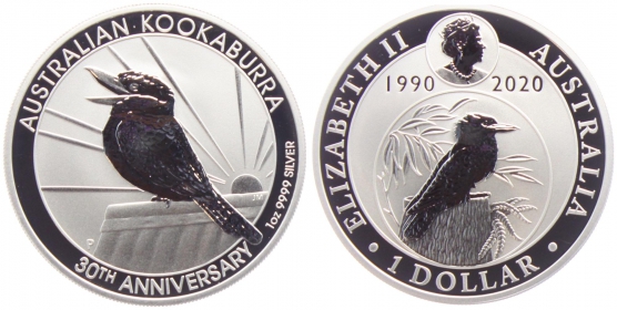 Australien - 2020 - Kookaburra - 1 Unze - 1 Dollar - st / BU in Kapsel