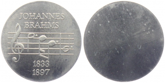 DDR - J 1540 A - 1972 - Johannes Brahms - Aluabschlag - 5 Mark - prägefrisch