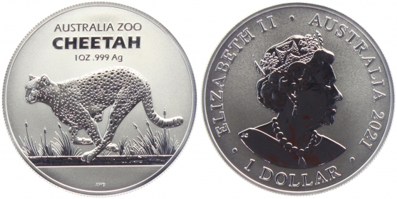 Australien - 2021 - Gepard - 1 Dollar - st