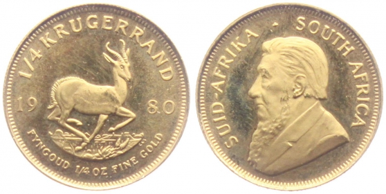 Südafrika - 1980 - 1/4 Krügerrand - unc.
