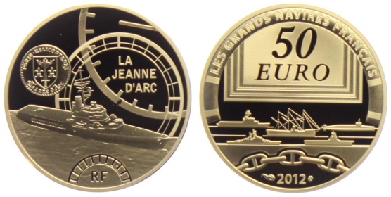Frankreich - 2012 - Schiff - La Jeanne DArc  - 50 Euro - PP
