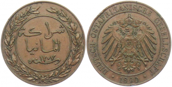 Deutsch Ostafrika - N 710 - 1890 - 1 Pesa - vz min. RF