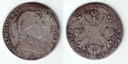 Österreich - RDR - 1790 A - Kaiser Joseph II. (1765-1790) - 1/2 Kronentaler - s-ss
