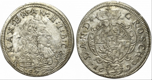 Bayern - 1690 - Maximilian Emanuel (1679-1726) - 3 Kreuzer - vz