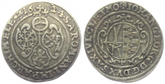 Sachsen, Albert. Linie - 1624 - Johann Georg I. (1619-1656) - 1 Groschen - vz