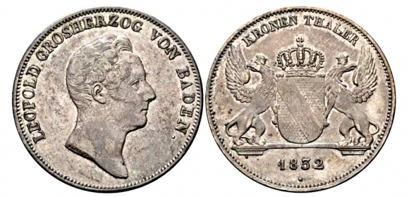 Baden - 1832 - Carl Leopold Friedrich (1830-1852) - Kronentaler - vz