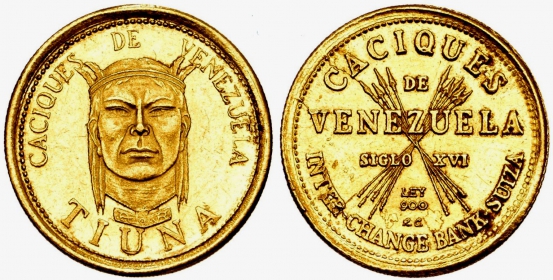 Venezuela - ohne Jahr / 1962 - Kopf von Häuptling Tiuna - 5 Bolivares - f.st