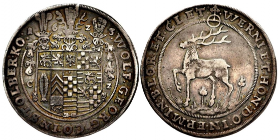 Stolberg - 1623 - Wolfgang Georg alleine - Reichstaler - vz