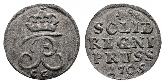 Preussen - 1705 CG - Friedrich I. (1701-1713) - 1 Schilling - vz