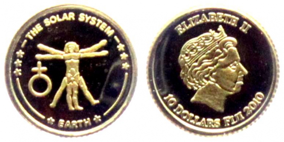 Fiji - 2010 - Sonnensystem - 10 Dollars - PP mit Zertifikat