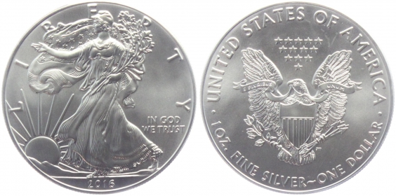 USA - 2016 - Silber Eagle - 1 Dollar - 1 Unze - st