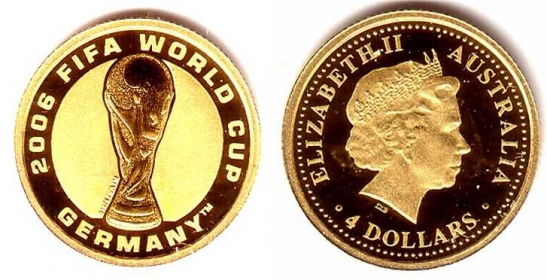 Australien - 2006 - Fußball WM 2006 in Deutschland - Pokal - 4 Dollar - PP