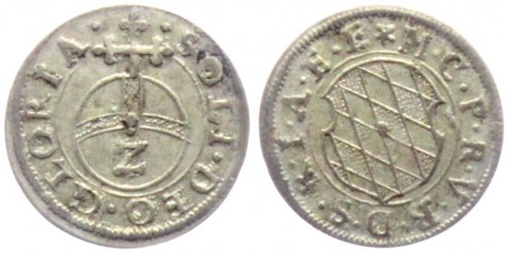 Bayern - o.J. - Maximilian I. (1598-1651) - 2 Kreuzer - 1/2 Batzen - f.vz