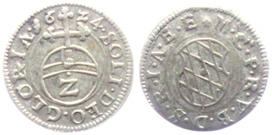 Bayern - 1624 - Kurfürst Maximilian I. (1598-1651) - 2 Kreuzer - 1/2 Batzen - vz