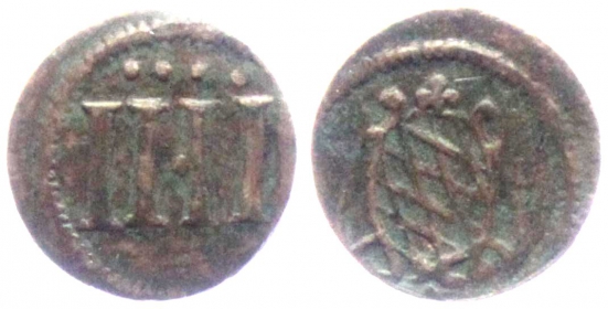 Bayern - o.J. - Maximilian I. (1598-1651) - 4 Pfennig - Kipperpfennig - f.vz