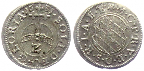 Bayern - 1631 - Kurfürst Maximilian I. (1598-1651) - 2 Kreuzer - 1/2 Batzen - vz