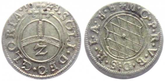 Bayern - 1628 - Kurfürst Maximilian I. (1598-1651) - 2 Kreuzer - 1/2 Batzen - f.st