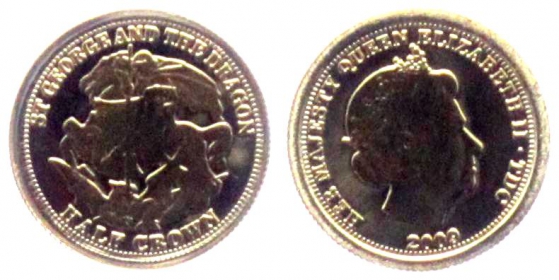 Tristan da Cunha - 2009 - Hl. Georg mit Drache - 1/2 Crown - PP