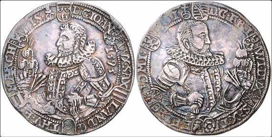 Sachsen - Alt Weimar - 1595 B - Friedrich Wilhelm & Johann (1574-1602) - Taler - f.vz