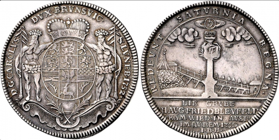 Braunschweig-Wolfenbüttel - 1752 - Karl I. (1735-1780) - Wilder Mann - Ausbeutetaler - f.vz