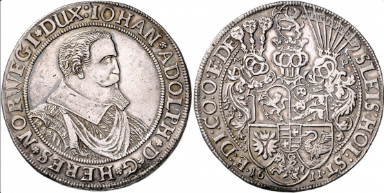 Schleswig-Holstein-Gottrop - 1611 MP - Johann Adolf (1560-1616) - Taler - f.vz