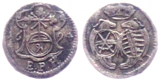 Sachsen - 1694 EPH - Johann Georg IV. (1691-1694) - 1 Pfennig - vz