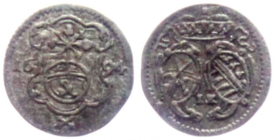 Sachsen - 1694 IX - Johann Georg IV. (1691-1694) - 1 Pfennig - vz