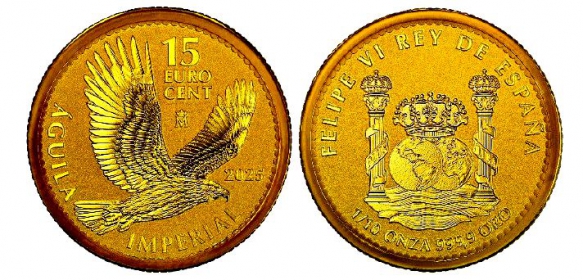 Spanien - 2025 - Kaiseradler - Imperial Eagle - Vogel - Felipe VI. (seit 2014) - 15 Cents - PP