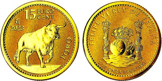 Spanien - 2025 - Stier - Tiere - Felipe VI. (seit 2014) - 15 Cents - st
