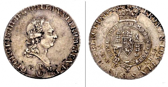 Braunschweig-Calenberg-Hannover - 1807 GM - Georg III. (1760-1814) - 1/6 Taler - vz