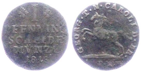 Braunschweig-Calenberg-Hannover - 1818 FR - Georg III. (1760-1814) - 1 Pfennig - s