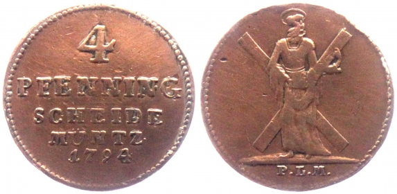 Braunschweig-Calenberg-Hannover - 1794 PLM - Georg III. (1760-1814) - 4 Pfennig - ss