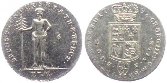 Braunschweig-Calenberg-Hannover - 1798 PLM - Georg III. (1760-1814) - 1/6 Taler - ss-vz