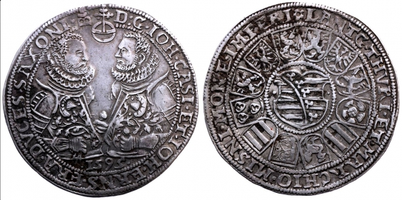 Sachsen-Coburg-Eisenach - 1595 - Johann Ernst & Johann Casimir (1572-1633) - Taler - f.vz