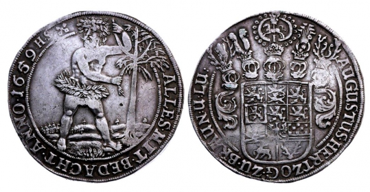 Braunschweig-Wolfenbüttel - 1659 - August der Jüngere (1635-1666) - Wilder Mann - Taler - ss+