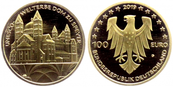BRD - 2019 G - Dom zu Speyer - 100 Euro - st/BU in Box