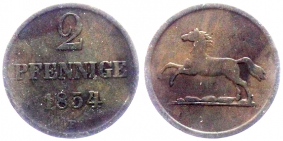 Braunschweig-Wolfenbüttel - 1854 B - Wilhelm (1831-1884) - 2 Pfennig