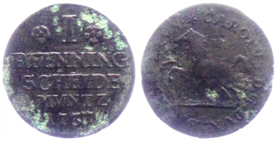 Braunschweig-Wolfenbüttel - 1737- Karl I. (1735-1780) - 1 Pfennig - s