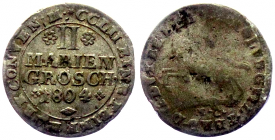 Braunschweig-Wolfenbüttel - 1804 MC - Karl Wilhelm Ferdinand (1780-1806) - 2 Mariengroschen - s