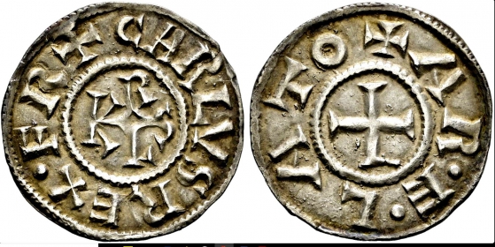 Frankreich - Karolinger - 768-814 - Karl der Große (768-814) - Carolus Magnus - Denar - vz