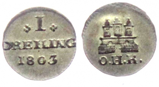 Hamburg, Stadt - 1803 - 1 Dreiling - vz-st