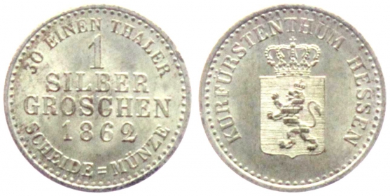 Hessen-Kassel - 1862 - Friedrich Wilhelm I. (1847-1866) - 1 Silbergroschen - st