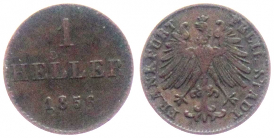 Frankfurt - 1856 - 1 Heller - vz