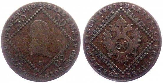 Österreich - 1807 S - Franz II.(I.) (1792-1835) - 30 Kreuzer - s