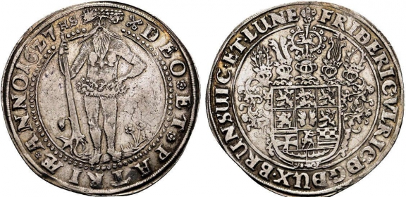 Braunschweig-Wolfenbüttel - 1627 HS - Friedrich Ulrich (1613-1634) - Wilder Mann - Taler - vz