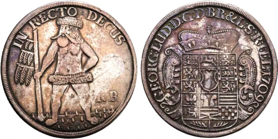 Braunschweig-Lüneburg-Calenberg-Hannover - 1709 RB - Georg Ludwig (1698-1714) - Wilder Mann - Taler - f.vz