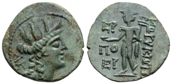 Griechenland - Kilikien - Korykos - 1 Jh. BC - Stadtgöttin - ss-vz