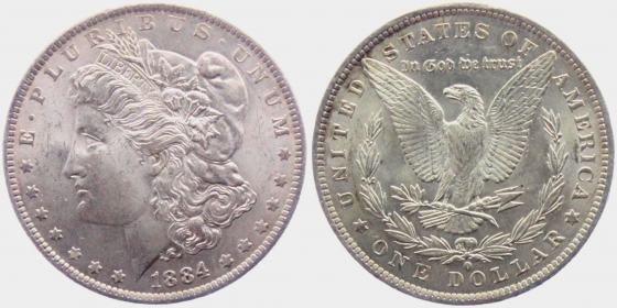 USA - 1884 O - Morgan Dollar - 1 Dollar - f.st