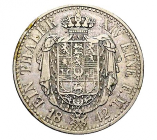 Braunschweig-Wolfenbüttel - 1842 A - Herzog Wilhelm (1831-1884) - Taler - ss